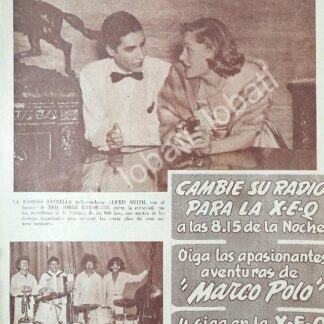 CARTEL ANTIGUO ORIGINAL DE LOS XOCHIMILCAS EN RADIO DIFUSORA XEQ, 1952 /44 /FEP