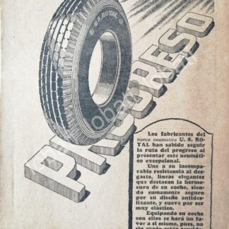 CARTEL ANTIGUO ORIGINAL DE LLANTAS U.S. UNITED STATES RUBBER 1926 /63