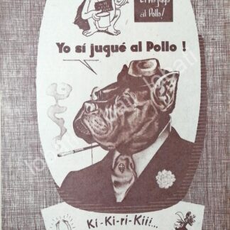 CARTEL ANTIGUO ORIGINAL DE LOTERIA NACIONAL 1953 JUEGA EL POLLO /163