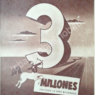 CARTEL ANTIGUO ORIGINAL DE LOTERIA NACIONAL DICIEMBRE 1953 /161