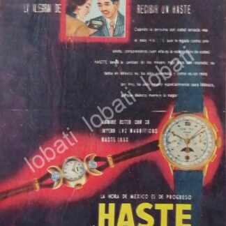 CARTEL ANTIGUO ORIGINAL DE RELOJES HASTA 1949 IMPORTADORA H. STEELE & CIA / 55