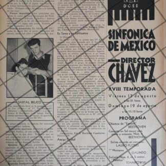 AFICHE RETRO ORQUESTA SINFONICA / A17 1945