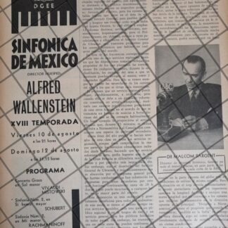 AFICHE RETRO ORQUESTA SINFONICA / MALCOLM SARGENT 1945
