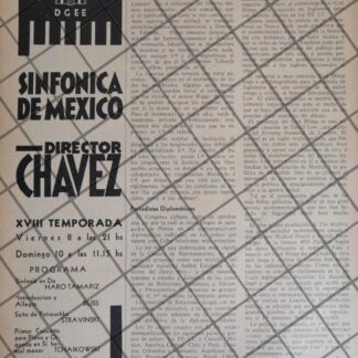 AFICHE RETRO ORQUESTA SINFONICA TEMPORADA 8J 1945