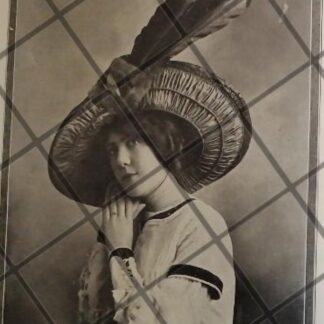 CARTEL ANTIGUO 1910 SOMBRERO DAMA. CASA FELIX DE PARIS /2