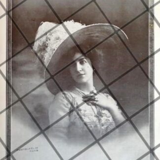 CARTEL ANTIGUO 1910 SOMBRERO DAMA. CASA FELIX DE PARIS /3