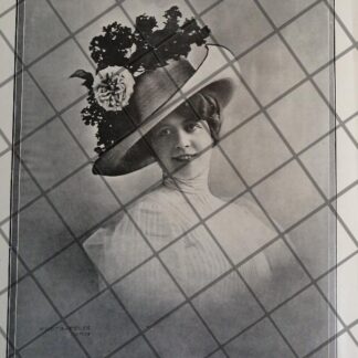 CARTEL ANTIGUO 1910 SOMBRERO DAMA. CASA FELIX DE PARIS /4