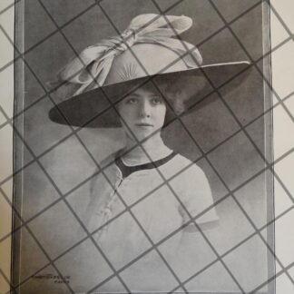 CARTEL ANTIGUO 1910 SOMBRERO DAMA. CASA FELIX DE PARIS /5