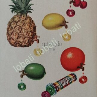 CARTEL ANTIGUO ORIGINAL DE DULCES SALVAVIDAS 1944 /72