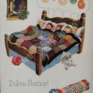 CARTEL ANTIGUO ORIGINAL DE DULCES SALVAVIDAS 1955 /71