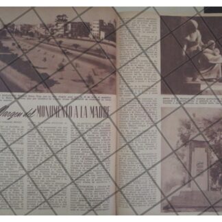 AFICHE RETRO PROYECTO DEL MONUMENTO A LA MADRE 1944