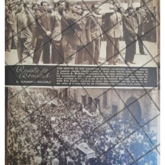 AFICHE RETRO DISTURBIO Y MUERTE EN UNAM 1944