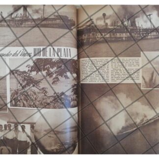 AFICHE RETRO INCENDIO DEL BUQUE RIO DE LA PLATA 1944