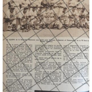 AFICHE RETRO SELECCION MEXICANA DE BEISBOL 1944