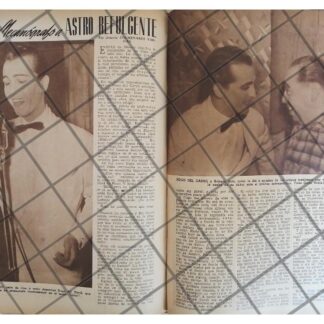 AFICHE RETRO ACTOR HUGO DEL CARRIL EN MEXICO 1944