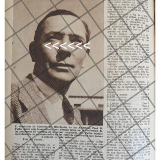 AFICHE RETRO FRED H. PARKS, HIPODROMO DE LAS AMERICAS