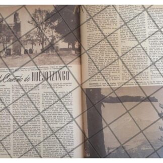 AFICHE RETRO EL CONVENTO DE HUEJOTZINGO 1944