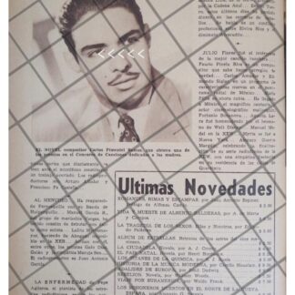 AFICHE RETRO INICIOS DE CARLOS PIMENTEL RAMOS 1944 etc