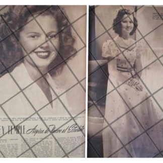 AFICHE RETRO SHIRLEY TEMPLE CUMPLE 16 AÑOS 1944