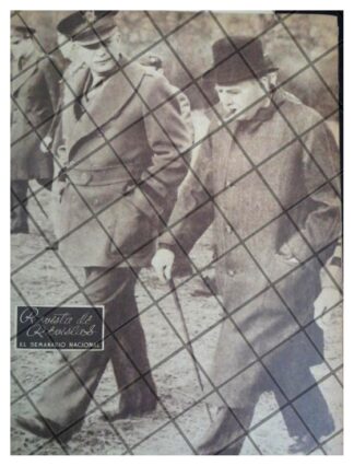AFICHE ANTIGUO. DWIGHT EISENHOWER Y WINSTON CHURCHILL