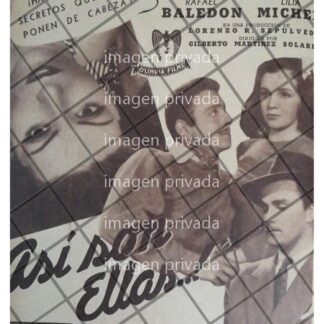 AFICHE RETRO PELICULA, ASI SON ELLAS 1944