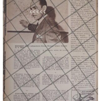 AFICHE RETRO RICARDO HINOJOSA. RADIO MIL 1944 Y MAS