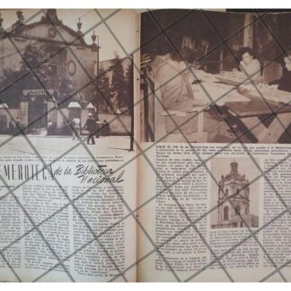 AFICHE ANTIGUO NACE LA HEMEROTECA NACIONAL 1944