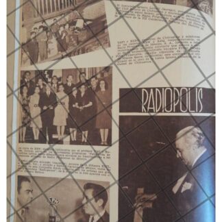 AFICHE RETRO CONRADO TOVAR Y OTROS EN LA XEW RADIO 1944