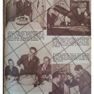 AFICHE RETRO XEW Y EMILIO AZCARRAGA 1944 PREMIO