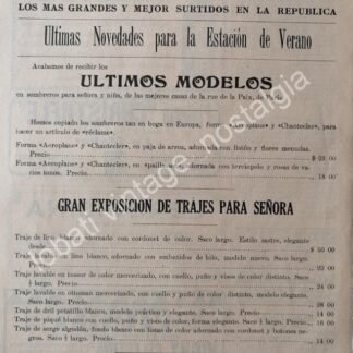 CARTEL ANTIGUO ORIGINAL DE TIENDA EL CENTRO MERCANTIL 1910