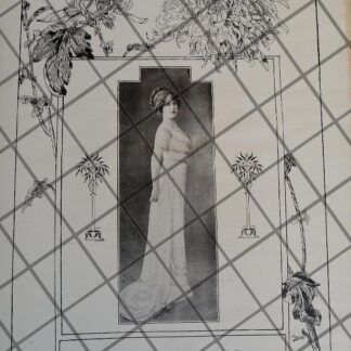 CARTEL ANTIGUO 1910 VESTIDOS DE LUJO CASA FELIX DE PARIS 1