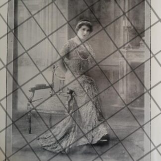 CARTEL ANTIGUO 1910 VESTIDOS DE LUJO CASA FELIX DE PARIS 17