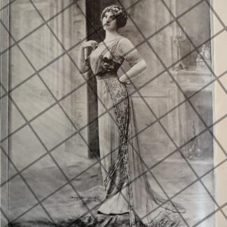 CARTEL ANTIGUO 1910 VESTIDOS DE LUJO CASA FELIX DE PARIS 21