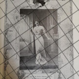 CARTEL ANTIGUO 1910 VESTIDOS DIBUJO ANTONIO GEDOVIUS -30