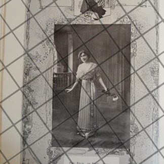 CARTEL ANTIGUO 1910 VESTIDOS DIBUJO ANTONIO GEDOVIUS -31