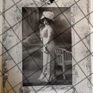 CARTEL ANTIGUO 1910 VESTIDOS DIBUJO ANTONIO GEDOVIUS -32