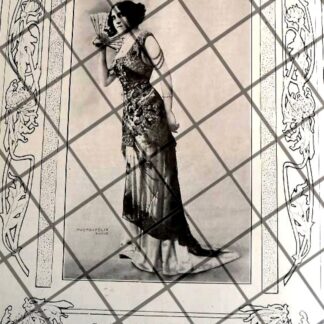 CARTEL ANTIGUO 1910 VESTIDOS DIBUJO ANTONIO GEDOVIUS -33