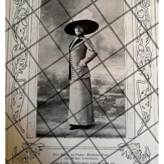 CARTEL ANTIGUO 1910 VESTIDOS DIBUJO ANTONIO GEDOVIUS -34