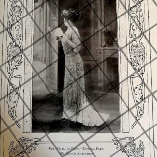 CARTEL ANTIGUO 1910 VESTIDOS DIBUJO RAFAEL LILLO-36