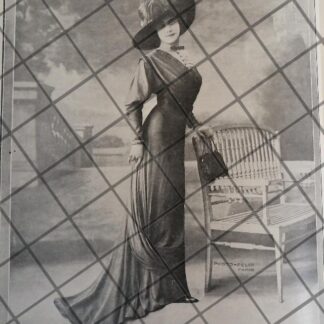 CARTEL ANTIGUO 1910 VESTIDOS DE LUJO CASA FELIX DE PARIS 4