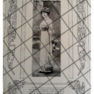 CARTEL ANTIGUO 1910 VESTIDOS DIBUJO RAFAEL LILLO-41