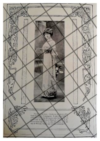 CARTEL ANTIGUO 1910 VESTIDOS DIBUJO RAFAEL LILLO-41