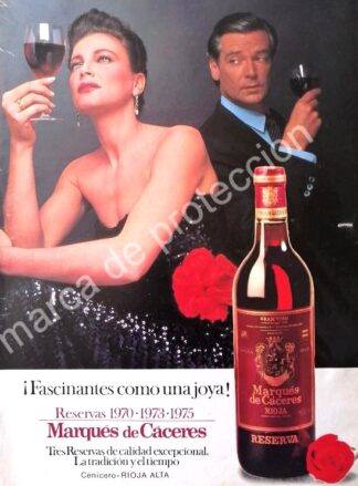 CARTEL ANTIGUO ORIGINAL DE VINOS MARQUES DE CACERES 1980s /2