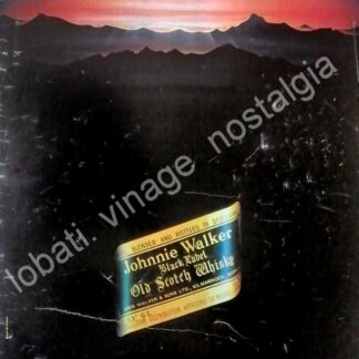 CARTEL ANTIGUO ORIGINAL DE WHISKY JHONNIE WALKER BLACK LABEL 1980s /11