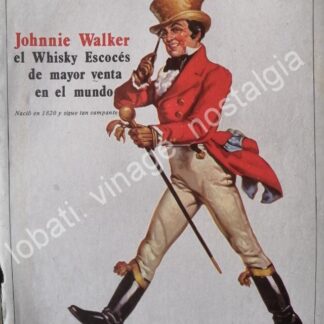 CARTEL ANTIGUO ORIGINAL DE WHISKY JHONNIE WALKER 1973 /16