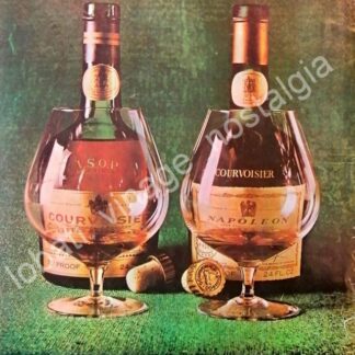 CARTEL ANTIGUO ORIGINAL DE COGNAC COURVOISIER NAPOLEON 1972 /V249