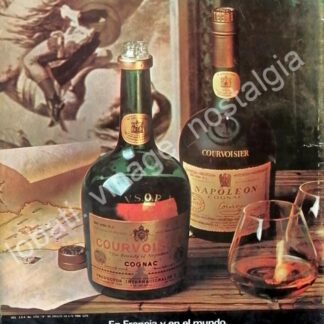 CARTEL ANTIGUO ORIGINAL DE COGNAC COURVOISIER NAPOLEON 1973 /V257