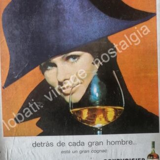 CARTEL ANTIGUO ORIGINAL DE COGNAC COURVOISIER NAPOLEON 1966 /V252