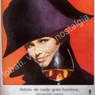 CARTEL ANTIGUO ORIGINAL DE COGNAC COURVOISIER NAPOLEON 1963 /V250