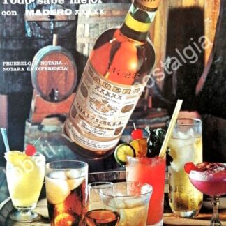 CARTEL ANTIGUO ORIGINAL DE BRANDY MADERO XXXXX 1967 CASA MADERO /V264